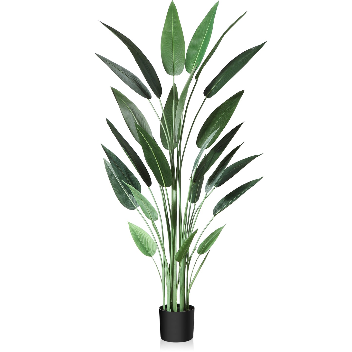CROSOFMI Artificial Canna Lily Tree 5.2 Feet Fake Tropical Palm Tree with 25 Trunks,Perfect Large Faux Silk Plants in Pot for Indoor Outdoor Home Office Garden Modern Decoration Housewarming Gift