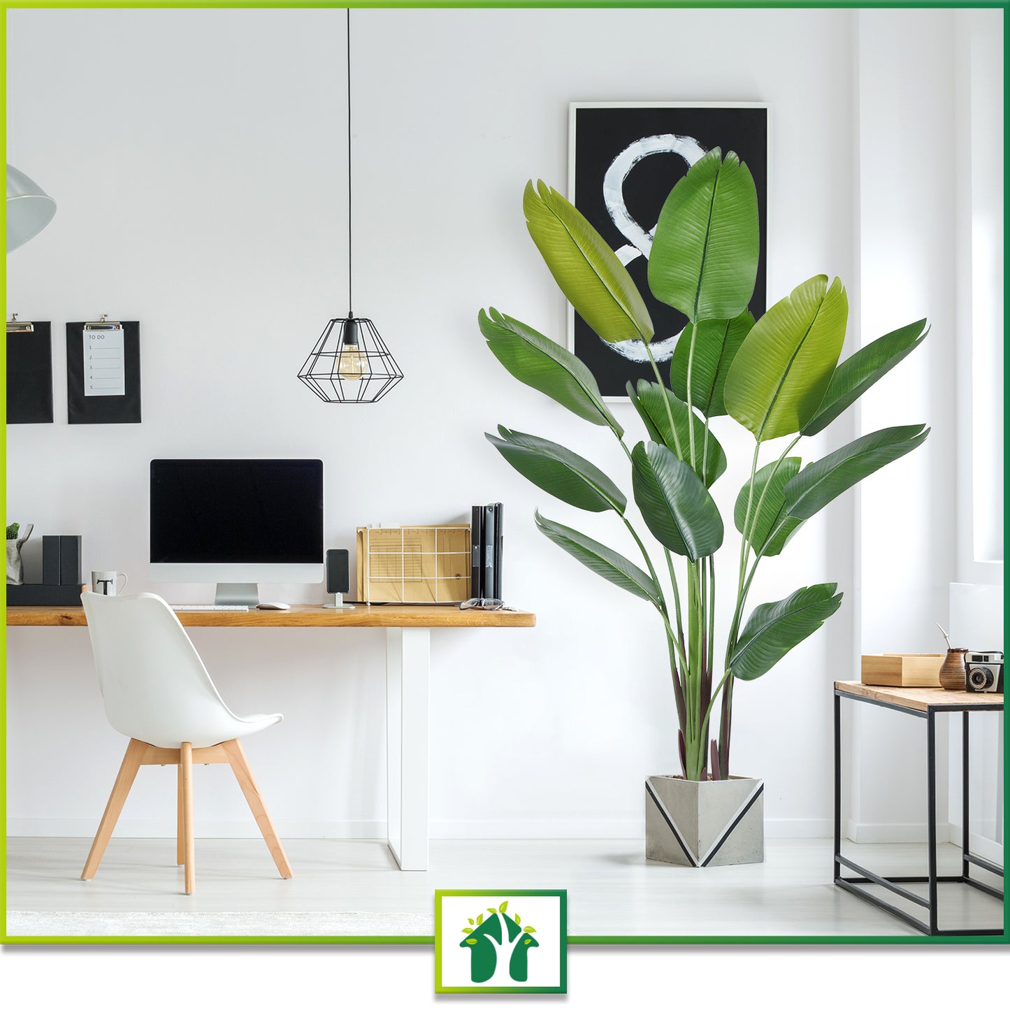 CROSOFMI Artificial Bird of Paradise Plant 6 Feet Fake Tropical Palm Tree with 13 Leaves,Perfect Faux Plants in Pot for Indoor Outdoor House Home Office Garden Modern Decoration Housewarming Gift