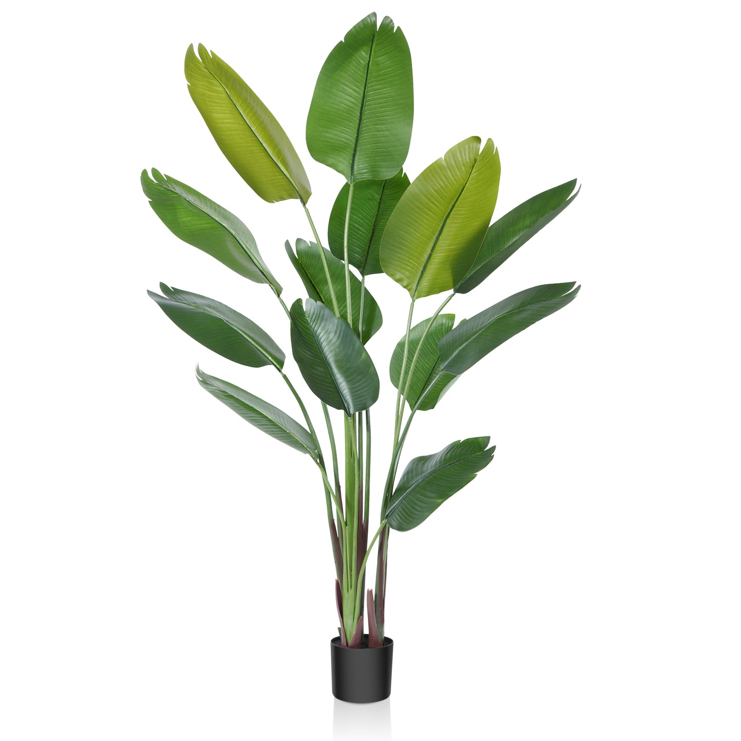 CROSOFMI Artificial Bird of Paradise Plant 6 Feet Fake Tropical Palm Tree with 13 Leaves,Perfect Faux Plants in Pot for Indoor Outdoor House Home Office Garden Modern Decoration Housewarming Gift
