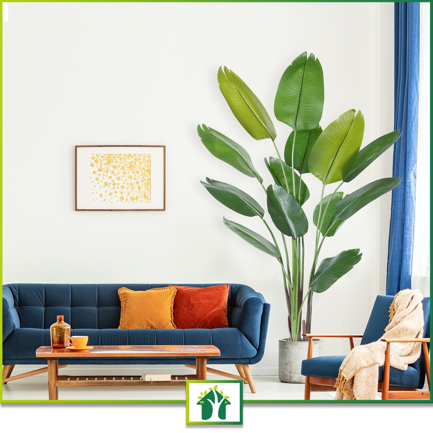 CROSOFMI Artificial Bird of Paradise Plant 6 Feet Fake Tropical Palm Tree with 13 Leaves,Perfect Faux Plants in Pot for Indoor Outdoor House Home Office Garden Modern Decoration Housewarming Gift