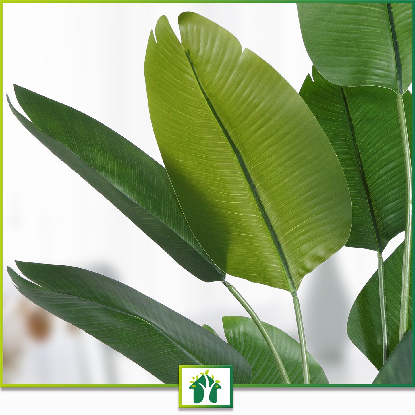CROSOFMI Artificial Bird of Paradise Plant 6 Feet Fake Tropical Palm Tree with 13 Leaves,Perfect Faux Plants in Pot for Indoor Outdoor House Home Office Garden Modern Decoration Housewarming Gift