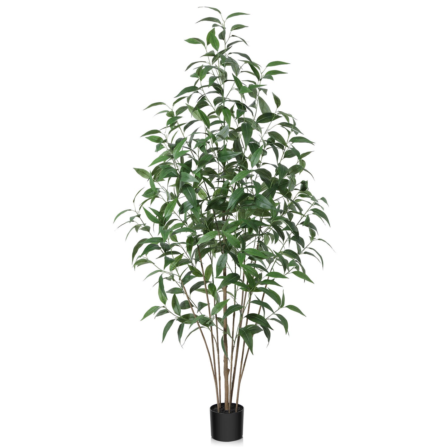 CROSOFMI Artificial Plants Indoor Fake Tree Large Faux Plants With Plastics Pots for Modern Home Office Outdoor Decoration