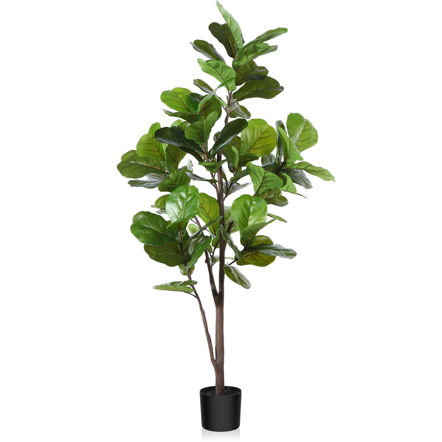 CROSOFMI Artificial Fiddle Leaf Fig Tree 65 Inch Fake Ficus Lyrata Plant with 68 Leaves Faux Plants in Pot for Indoor Outdoor House Home Office Garden Modern Decoration Perfect Housewarming Gift Visit the CROSOFMI Store