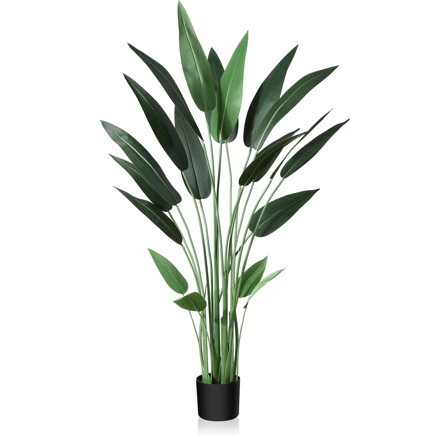 CROSOFMI Artificial Canna Lily Tree 4.6 Feet Fake Tropical Palm Tree with 20 Trunks,Perfect Large Faux Silk Plants in Pot for Indoor Outdoor Home Office Garden Modern Decoration Housewarming Gift