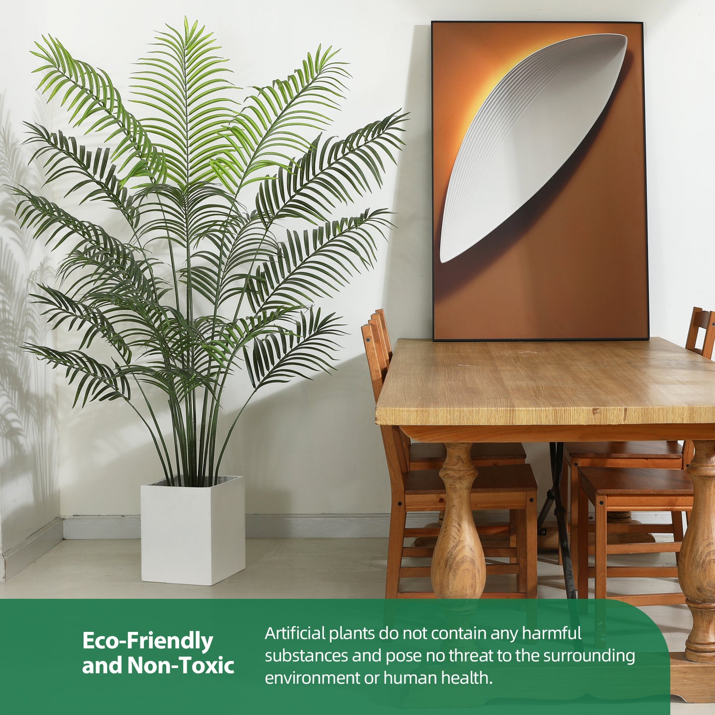 CROSOFMI Artificial Areca Palm Plant 6Feet Fake Tropical Palm Tree, Perfect Faux Dypsis Lutescens Plants in Pot for Indoor Outdoor House Home Office Garden Modern Decoration Housewarming Gift-2Pack