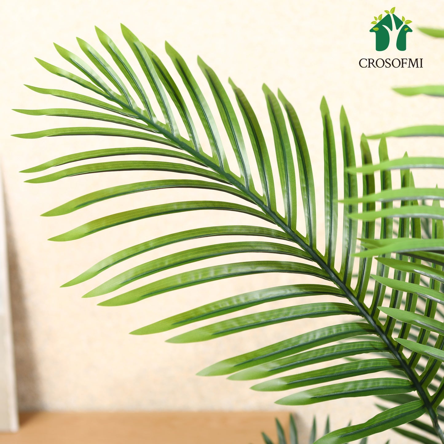 CROSOFMI Artificial Areca Palm Tree 5 Feet Fake Tropical Palm Tree,Perfect Faux Dypsis Lutescens Plants in Pot for Indoor Outdoor Home Office Garden Modern Decoration Housewarming Gift