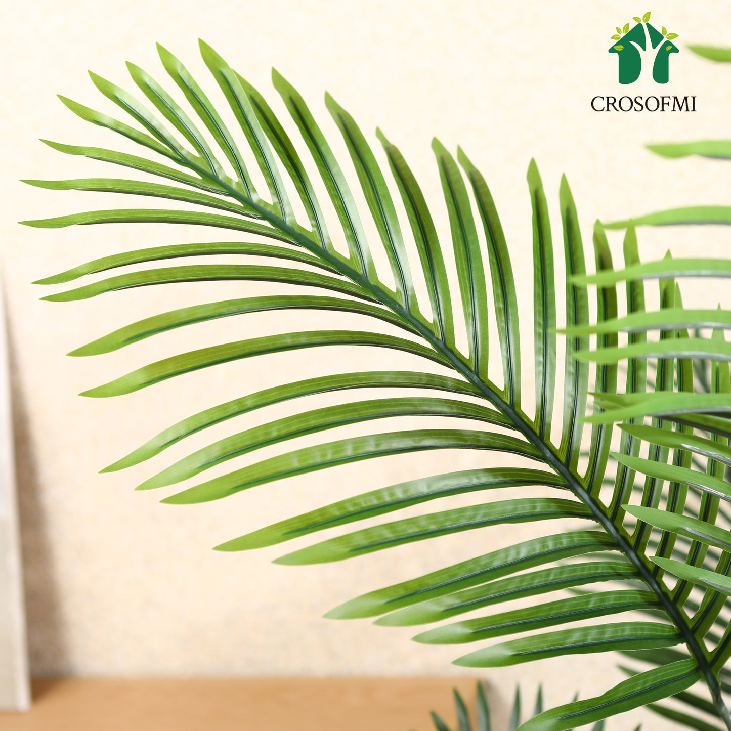 CROSOFMI Artificial Areca Palm Tree 6 Feet Fake Tropical Palm Tree,Perfect Faux Dypsis Lutescens Plants in Pot for Indoor Outdoor Home Office Garden Modern Decoration Housewarming Gift，2pcs