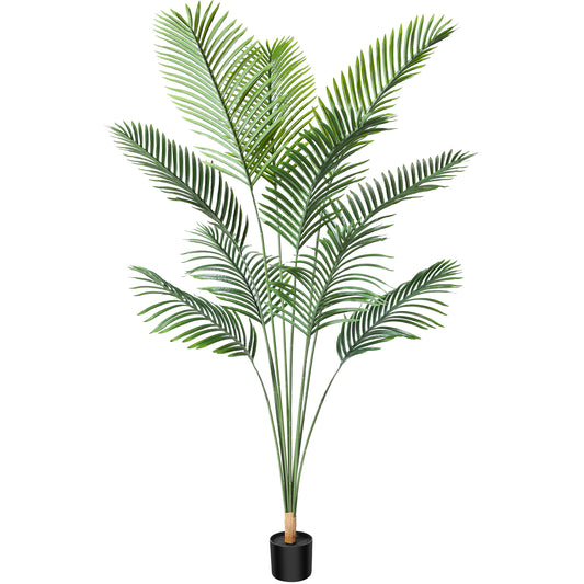 CROSOFMI Artificial Areca Palm Tree 6 Feet Fake Tropical Palm Tree,Perfect Faux Dypsis Lutescens Plants in Pot for Indoor Outdoor Home Office Garden Modern Decoration Housewarming Gift