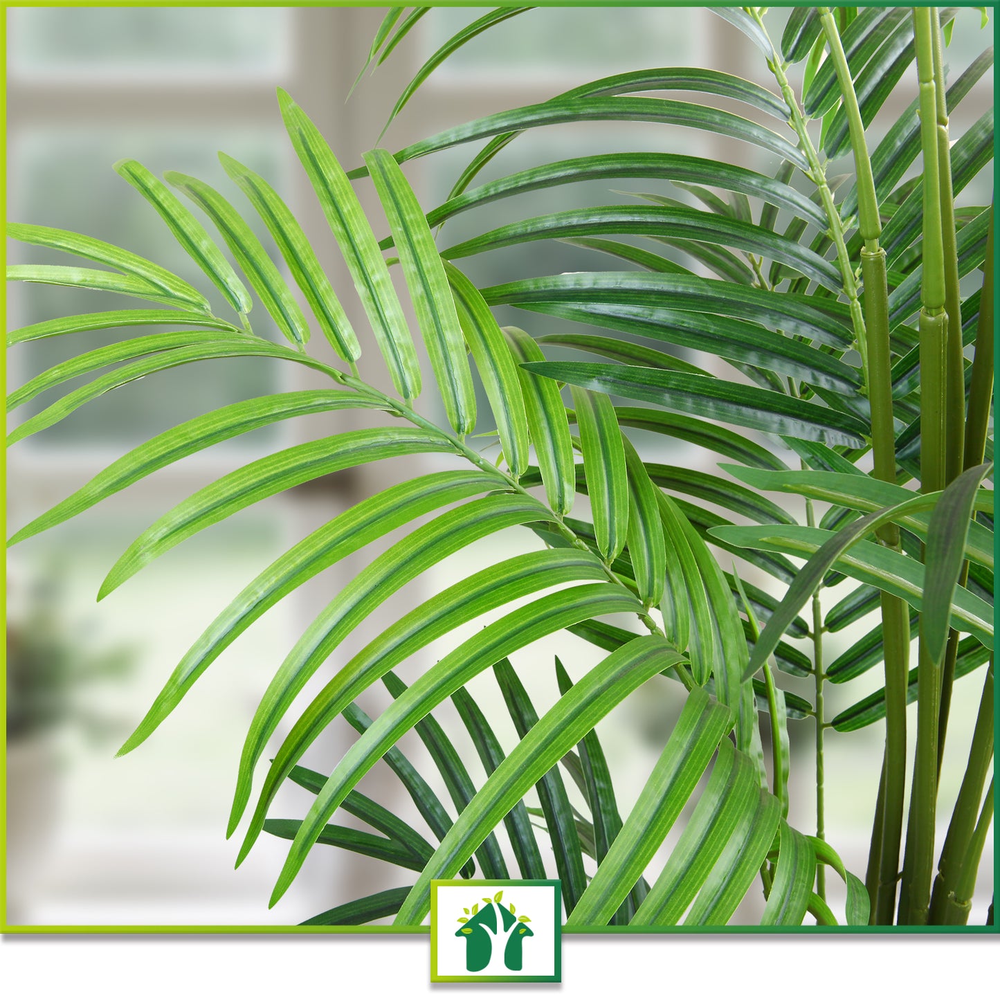 CROSOFMI Artificial Areca Palm Plant 6.5 Feet Fake Tropical Palm Tree, Perfect Faux Dypsis Lutescens Plants in Pot for Indoor Outdoor House Home Office Garden Modern Decoration Housewarming Gift