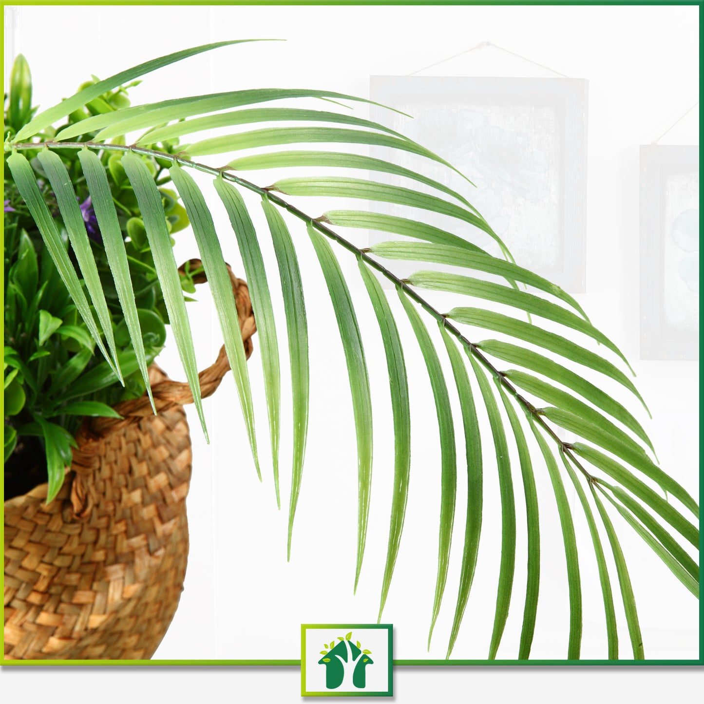 CROSOFMI Artificial Paradise Palm Tree 5.7Feet Fake Tropical Palm Tree, Perfect Faux Plants in Pot for Indoor Outdoor House Home Office Garden Modern Decoration Housewarming Gift-1Pack