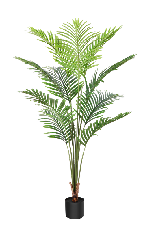 CROSOFMI Artificial Areca Palm Tree 5 Feet Fake Tropical Palm Tree,Perfect Faux Dypsis Lutescens Plants in Pot for Indoor Outdoor Home Office Garden Modern Decoration Housewarming Gift