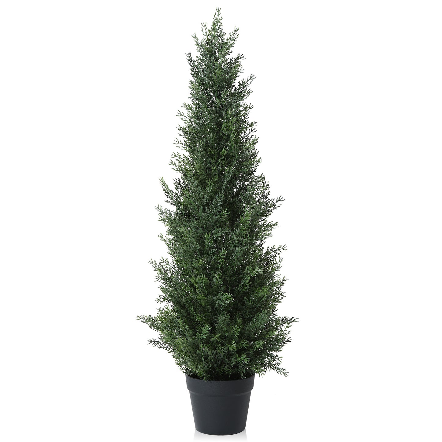 CROSOFMI Artificial Plants Outdoor 95 cm Fake Cedar Tree Large Faux Plants With Plastics Pots for Garden Front Porch Decoration (1 Pack)