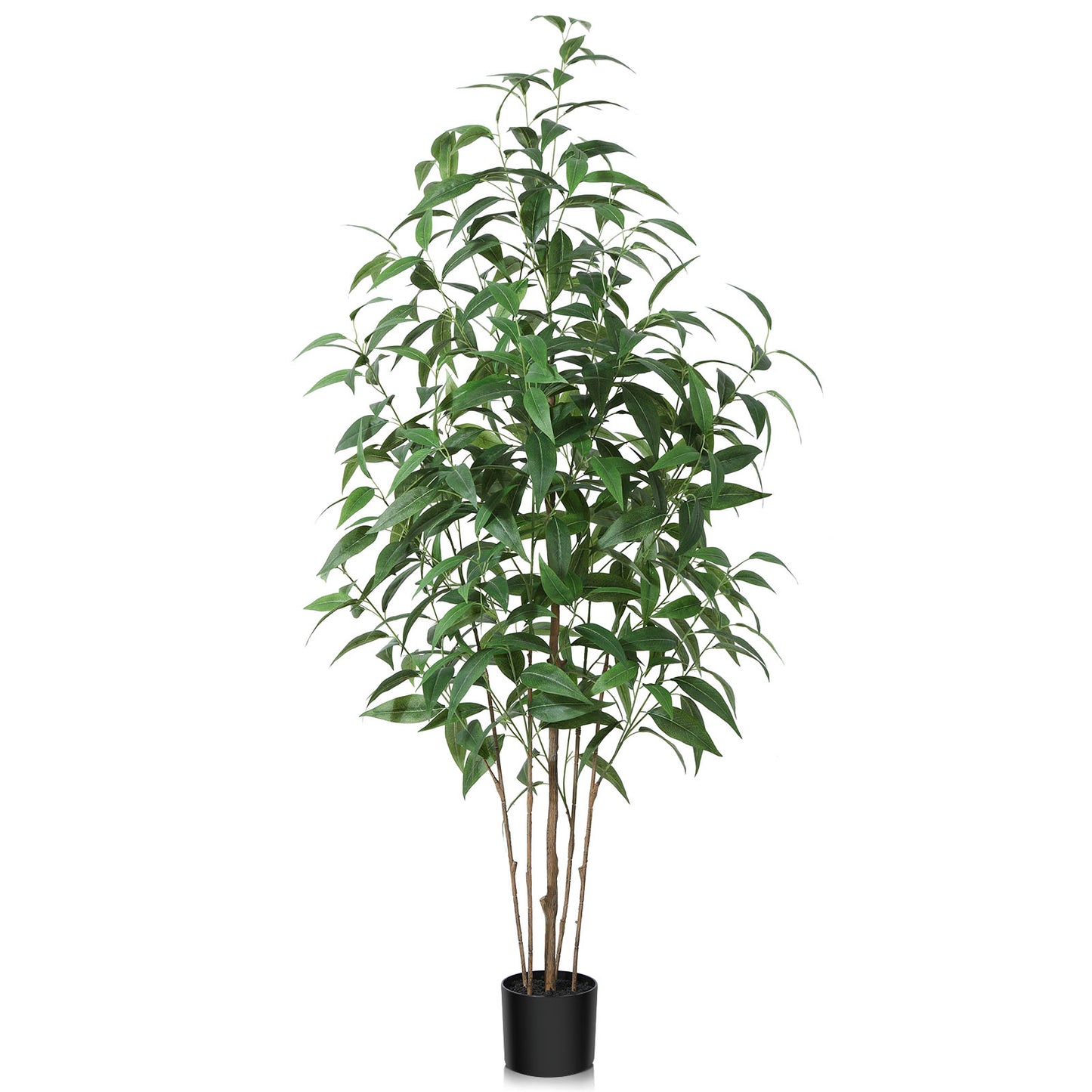 CROSOFMI Artificial Plants Indoor Fake Tree Large Faux Plants With Plastics Pots for Modern Home Office Outdoor Decoration