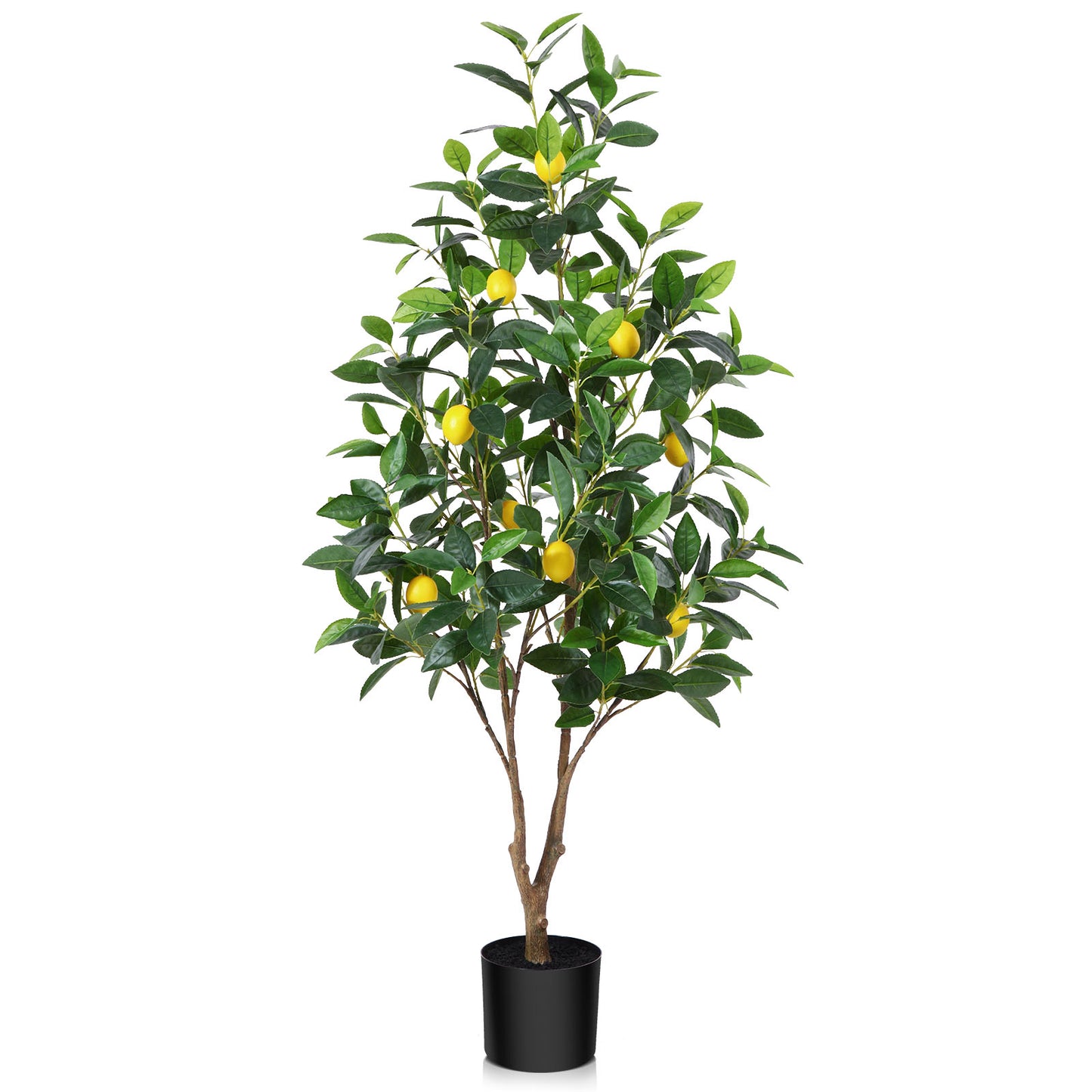 CROSOFMI Artificial Plants Indoor Tall Fake Lemon Tree Large Faux Plants With Plastics Pots for Outdoor Modern Home Office Decoration
