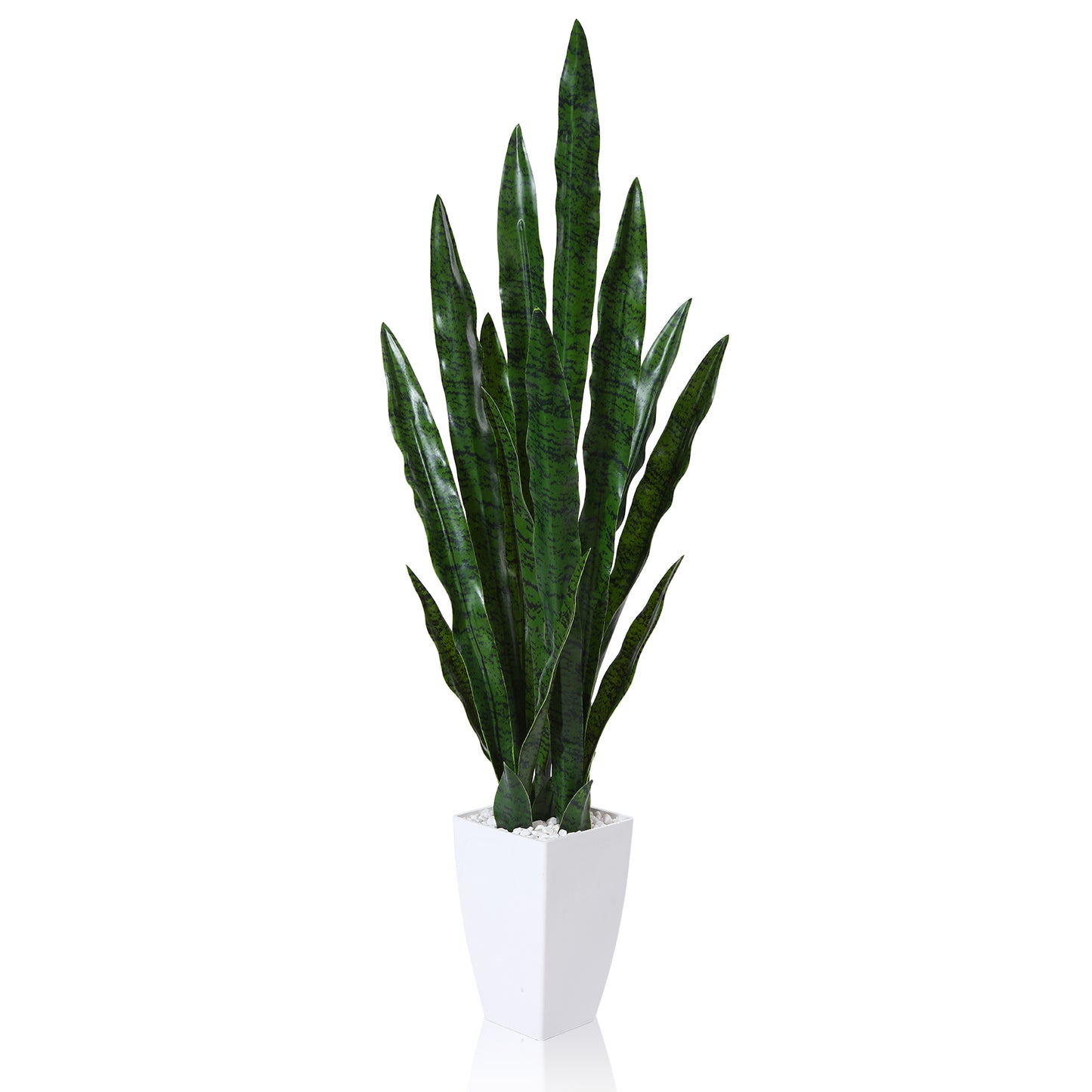 CROSOFMI Artificial Plant Arch Hemp 110 cm Artificial Plants Large Like Real Sansevieria Plastic Plants Indoor Plants Balcony Bathroom Decoration Modern
