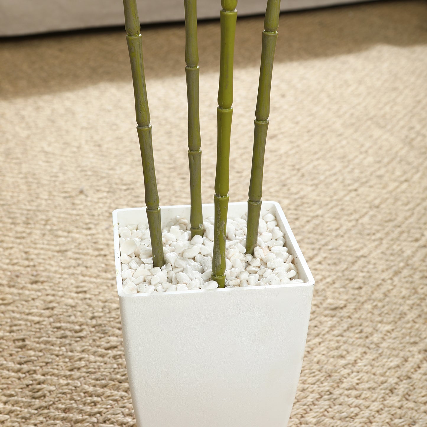 CROSOFMI Artificial Plants Indoor Fake Tall Bamboo Tree Large Faux Plants With Plastics Pots for Outdoor Modern Home Office Decoration